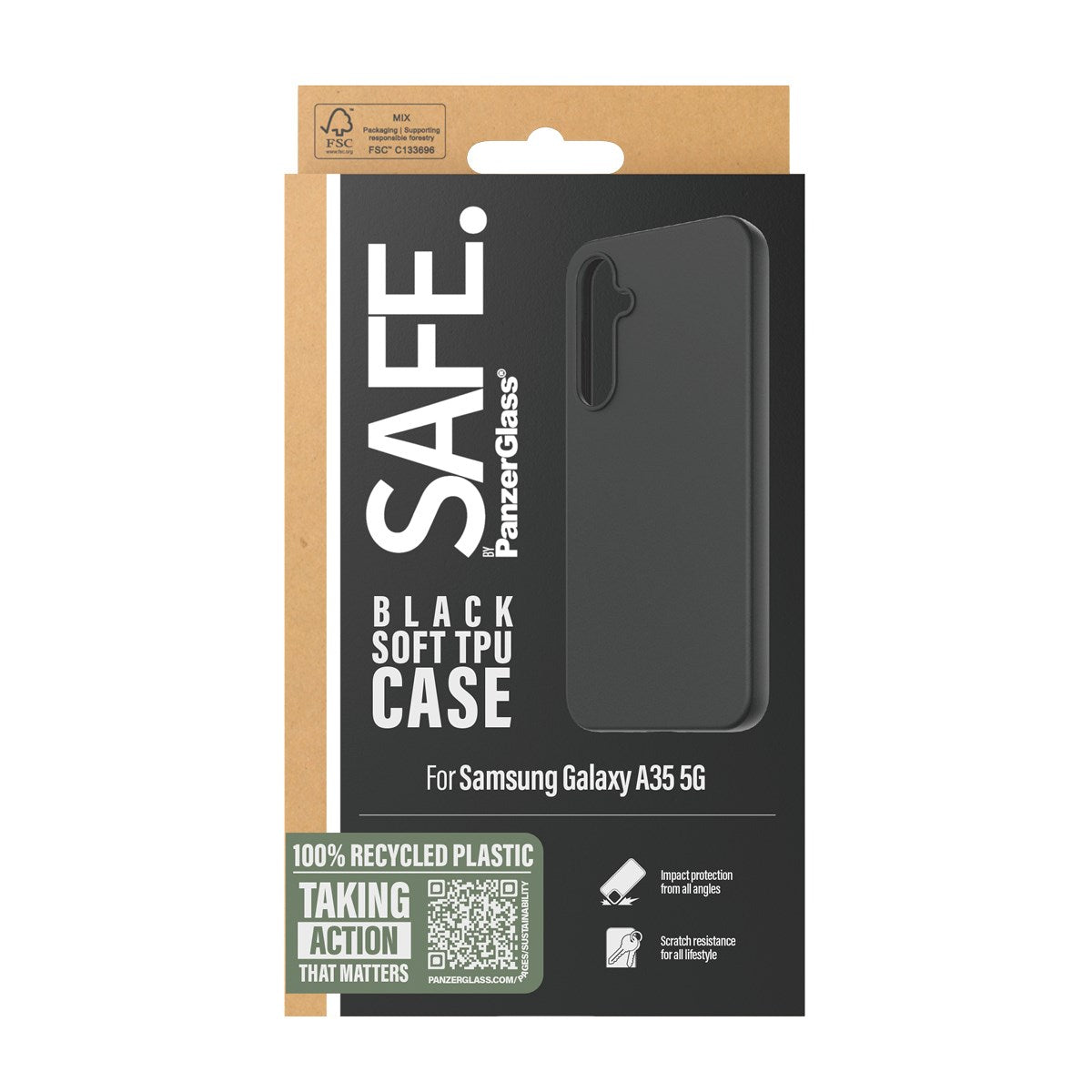 SAFE. by PanzerGlass® TPU Case Samsung Galaxy A35 5G | Schwarz